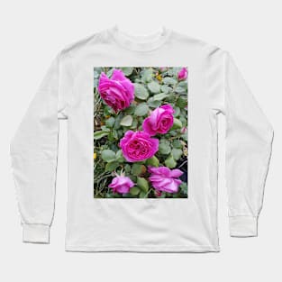 Pink Vintage Rose Long Sleeve T-Shirt